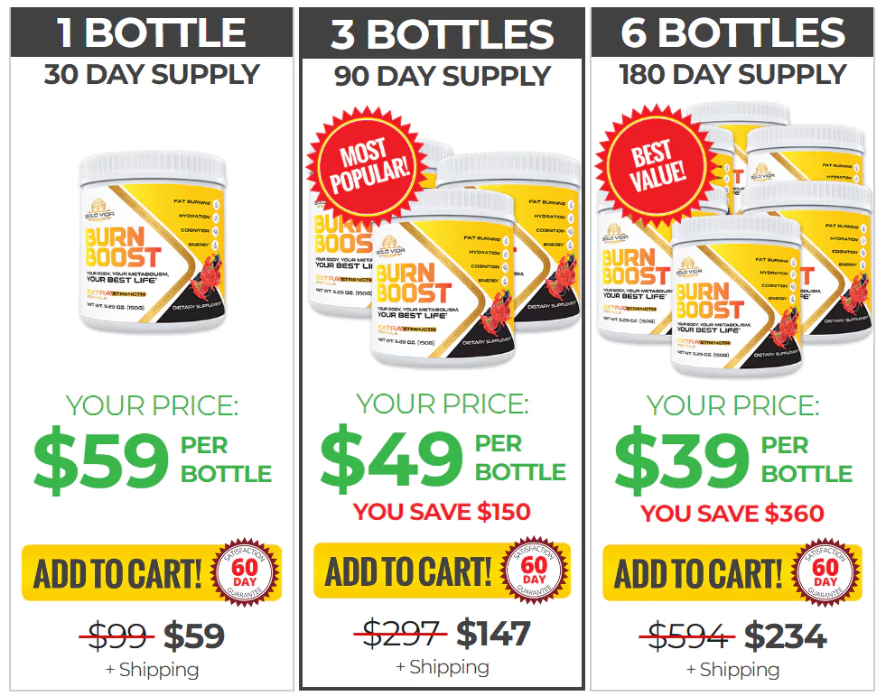 Burn Boost Price